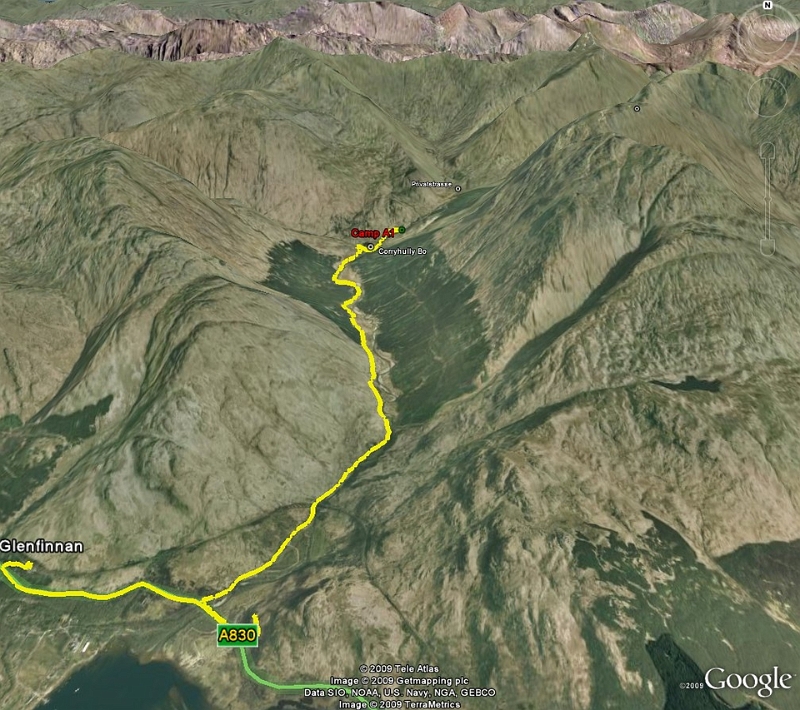 Knoydart Tag1 Topo.jpg - Knoydart Tag 1 (Glenfinnan - Camp 1)